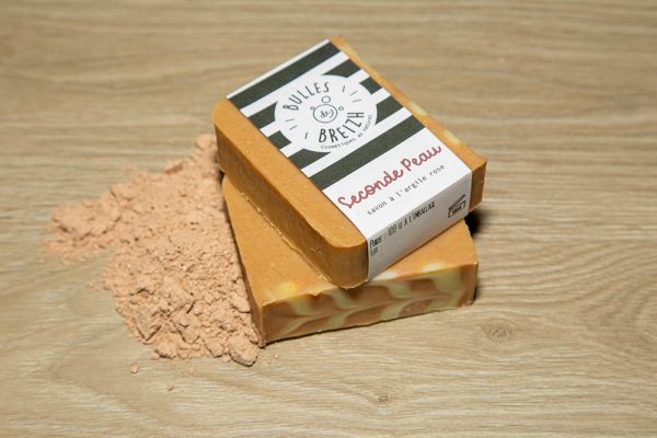 Savon artisanal Seconde Peau - Cosmétiques naturels fabriqués en Bretagne - Bulles de Breizh, Monterblanc (Morbihan 56)